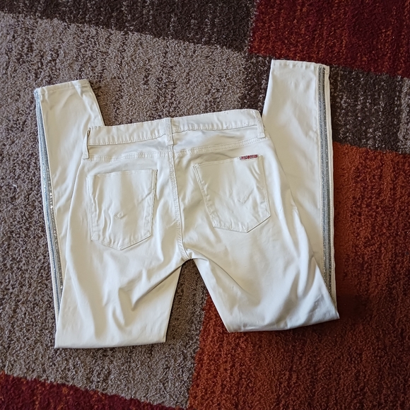 Hudson Luna Super Skinny Cream Cropped Jeans 26 - Picture 3 of 7